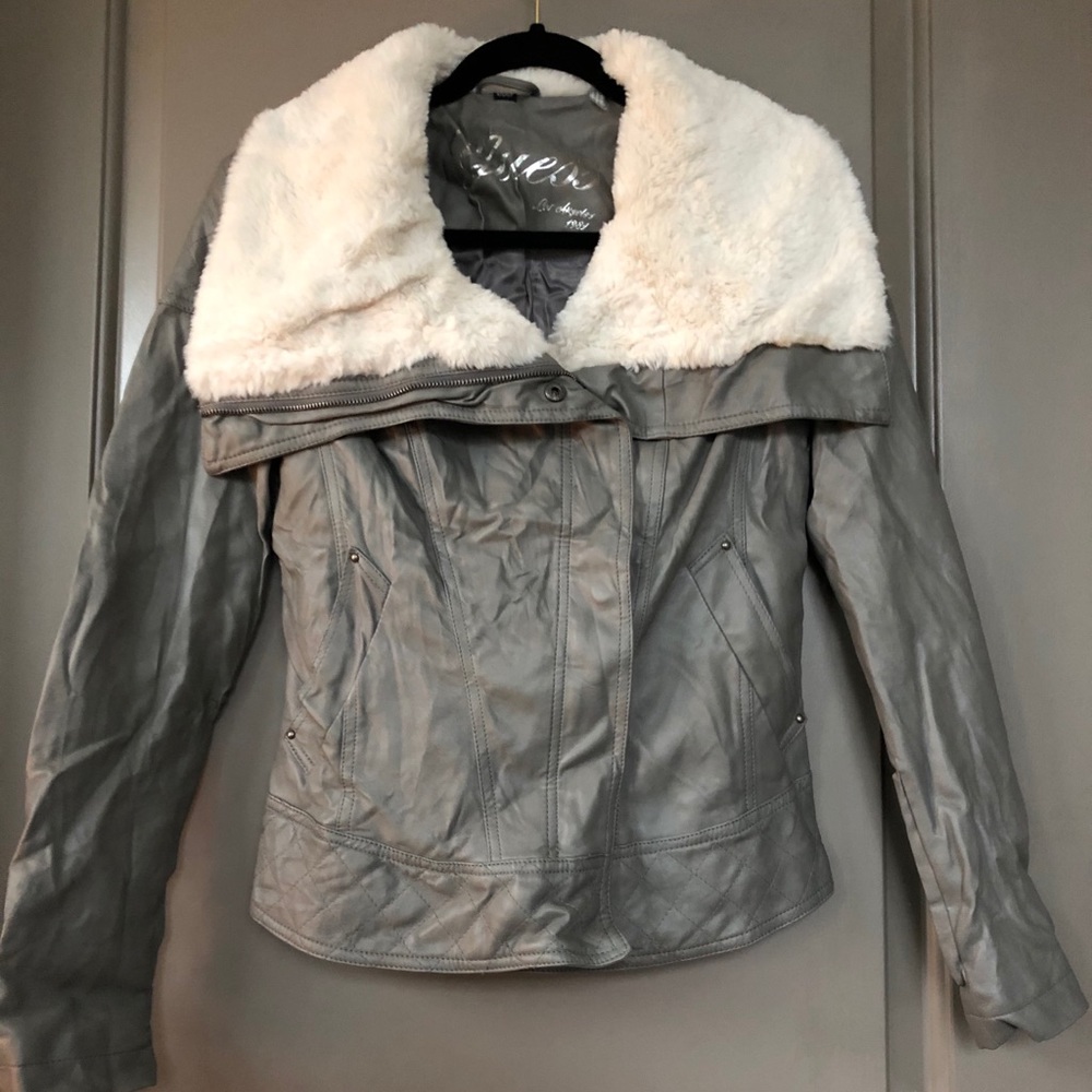 Guess faux leather and fire jacket